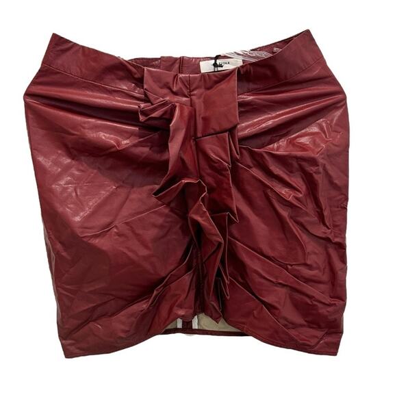 Etoile Isabel Marant Women's Burgundy Zephi Mini Skirt Size FR 38 | US 6 - Picture 6 of 11